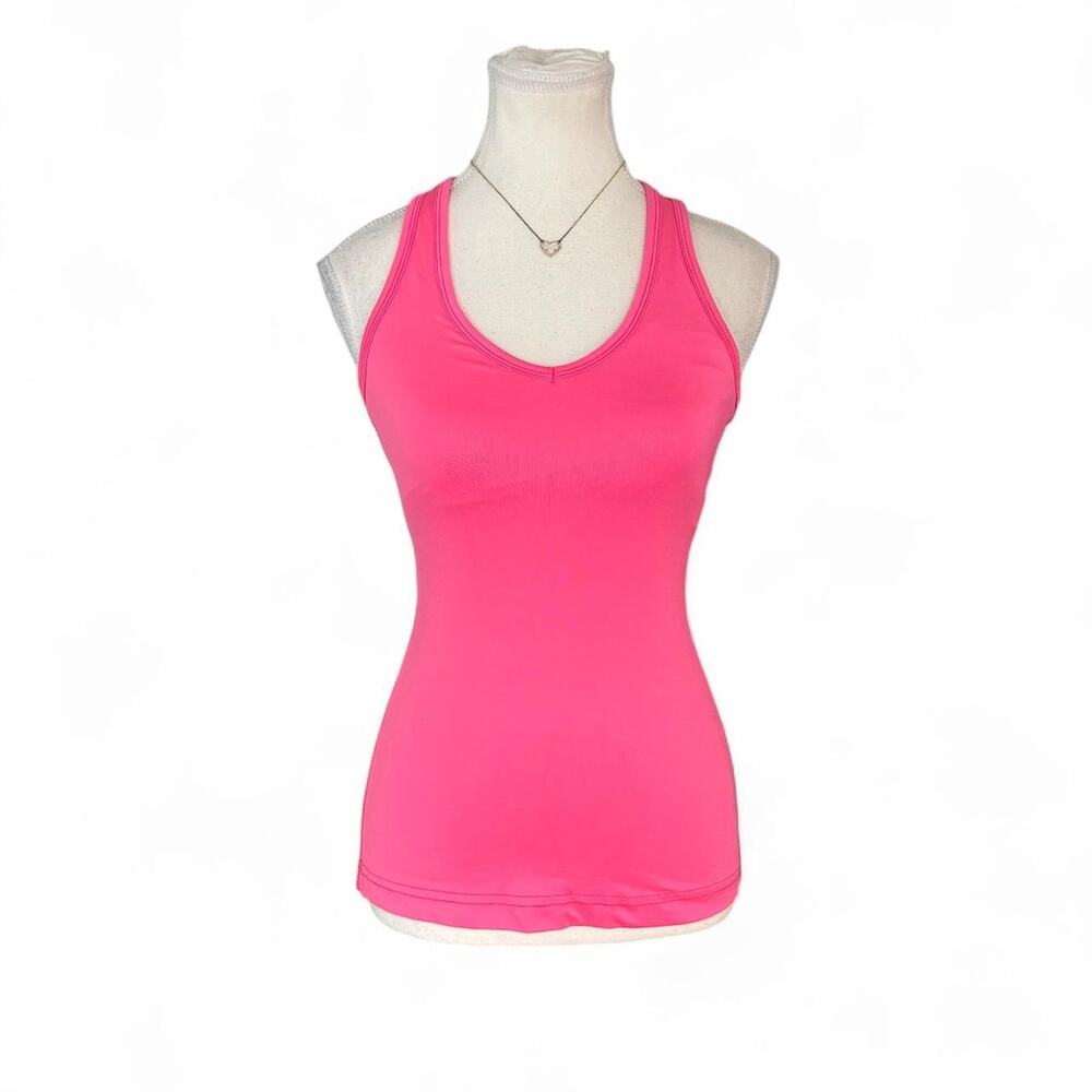 Hard Tail Forever activewear tank top in a vibrant pink hue racerback size XS